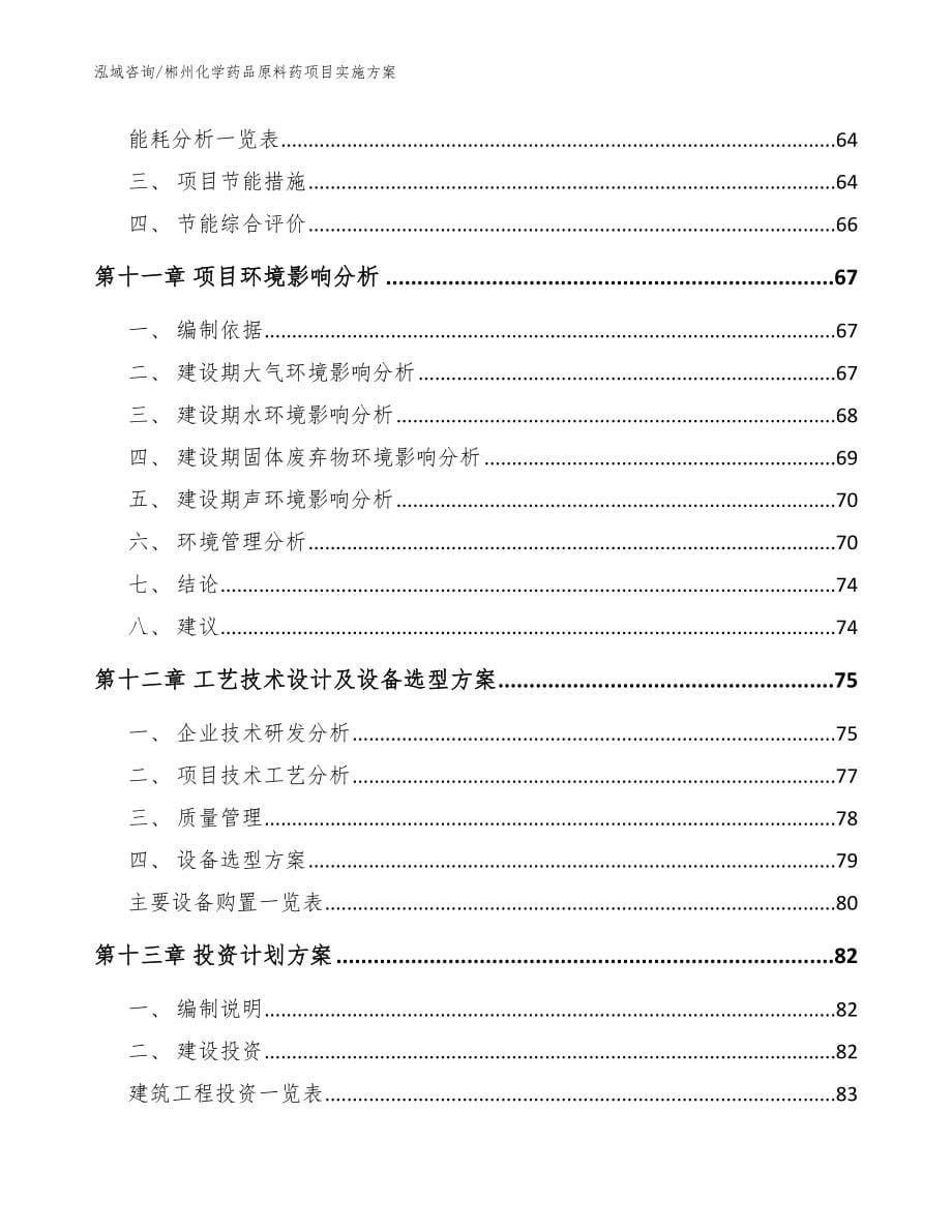 郴州化学药品原料药项目实施方案模板_第5页