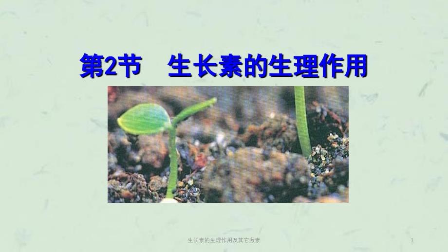 生长素的生理作用及其它激素课件_第1页