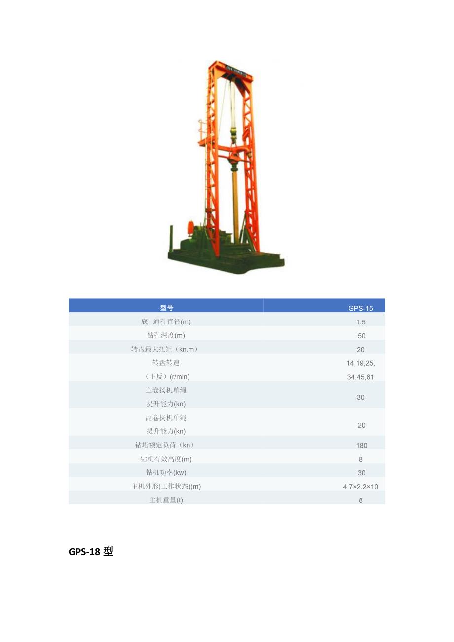 GPS型钻机性能参数_第3页