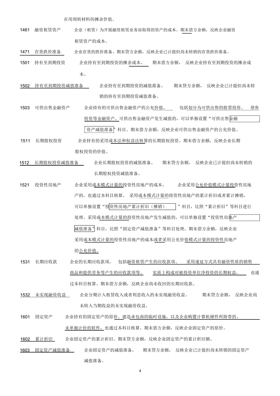 (完整版)新企业会计准则会计科目表附会计科目表注解(精华版)_第4页