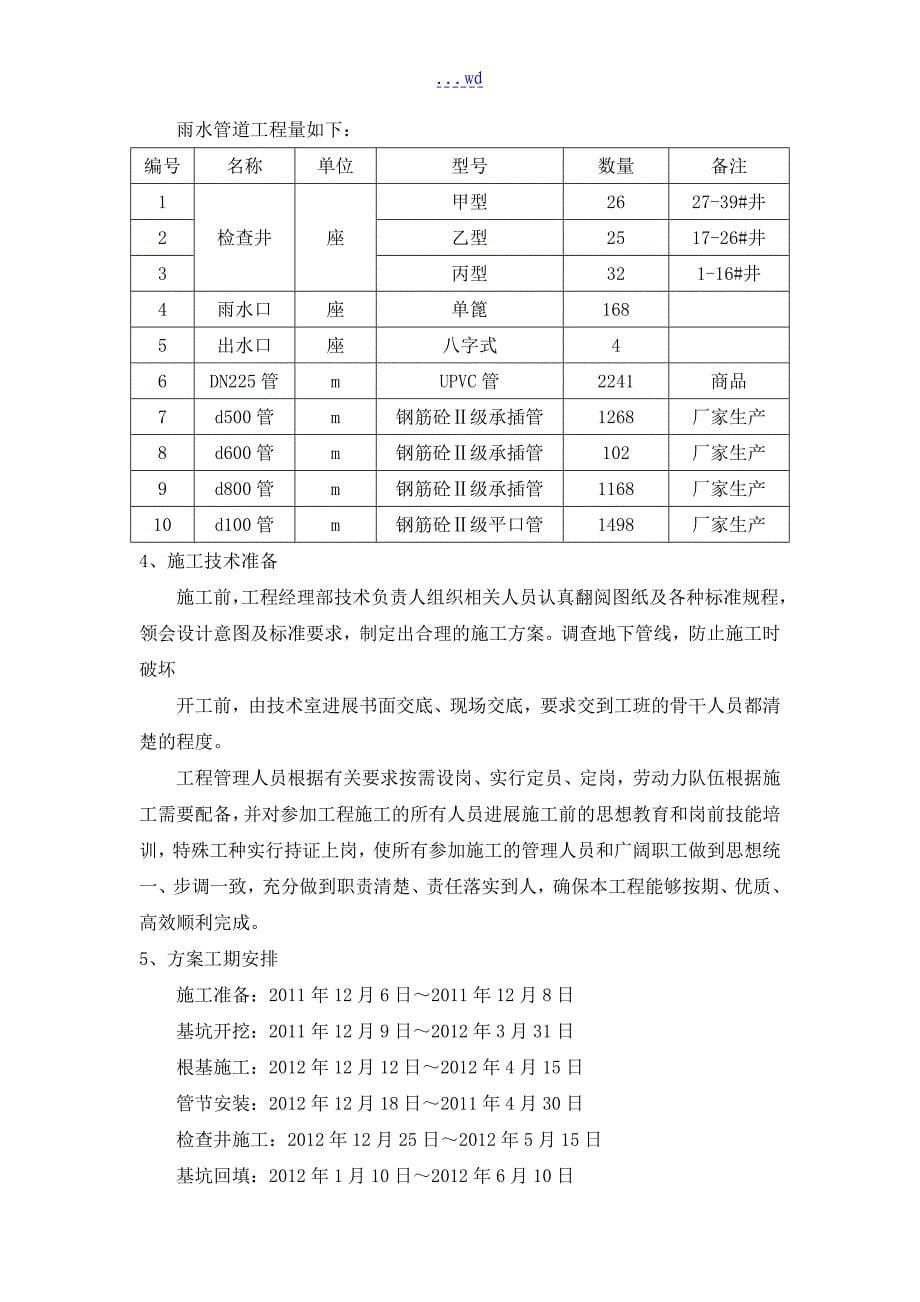 雨水管道施工组织方案_第5页