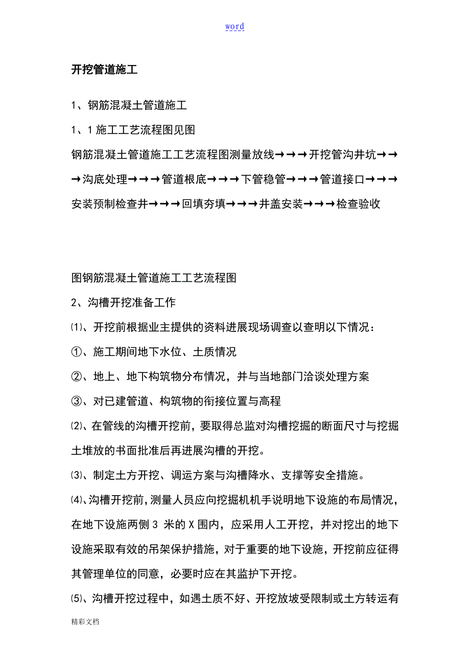 混凝土的管道施工方案设计1_第1页