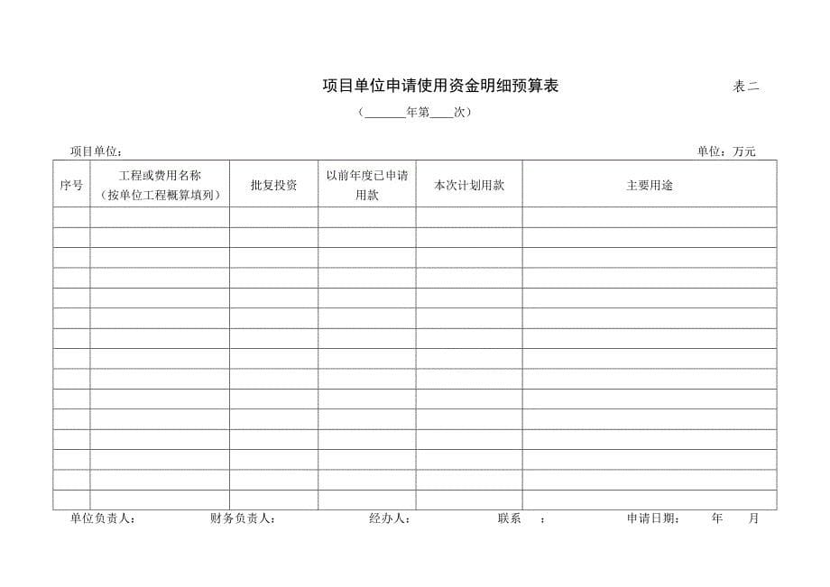 水利基本建设预算拨款申请表(完整版)实用资料_第5页