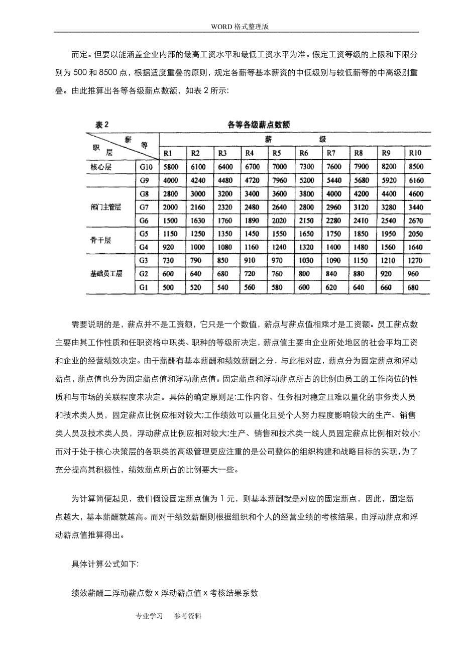 公司宽带薪酬体系设计方案及对策_第5页