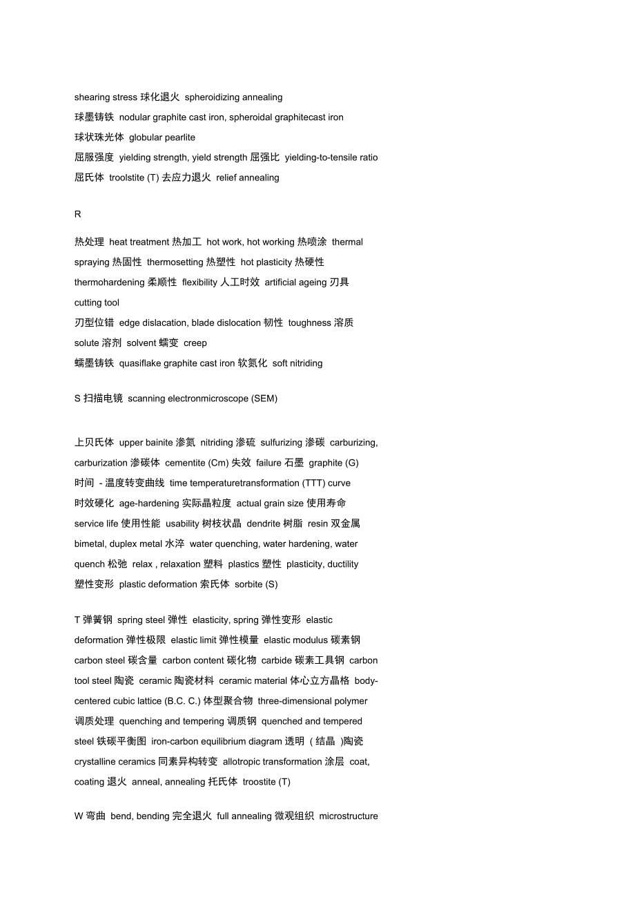 工程材料常用词汇表_第5页