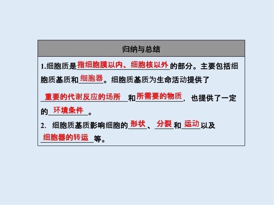 高一生物苏教版必修1课件：3.2.2细胞质和细胞器_第5页