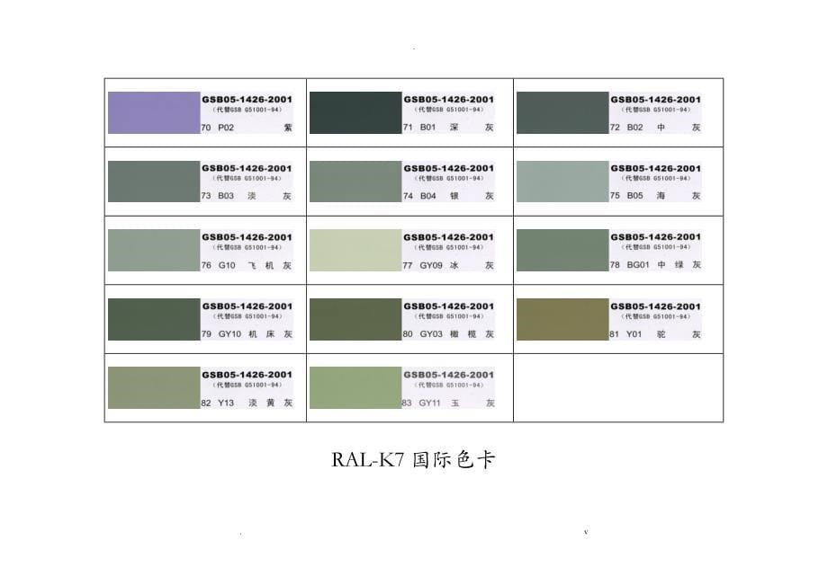 国标色卡漆膜颜色标准样卡GSB_第5页