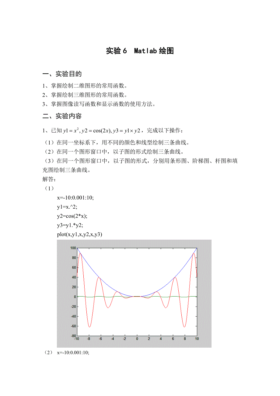 实验6 Matlab绘图.doc_第1页