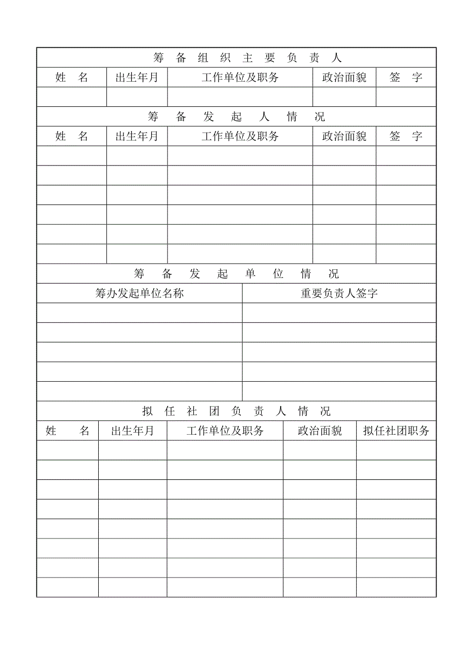 新版筹备成立社会团体申请表_第3页