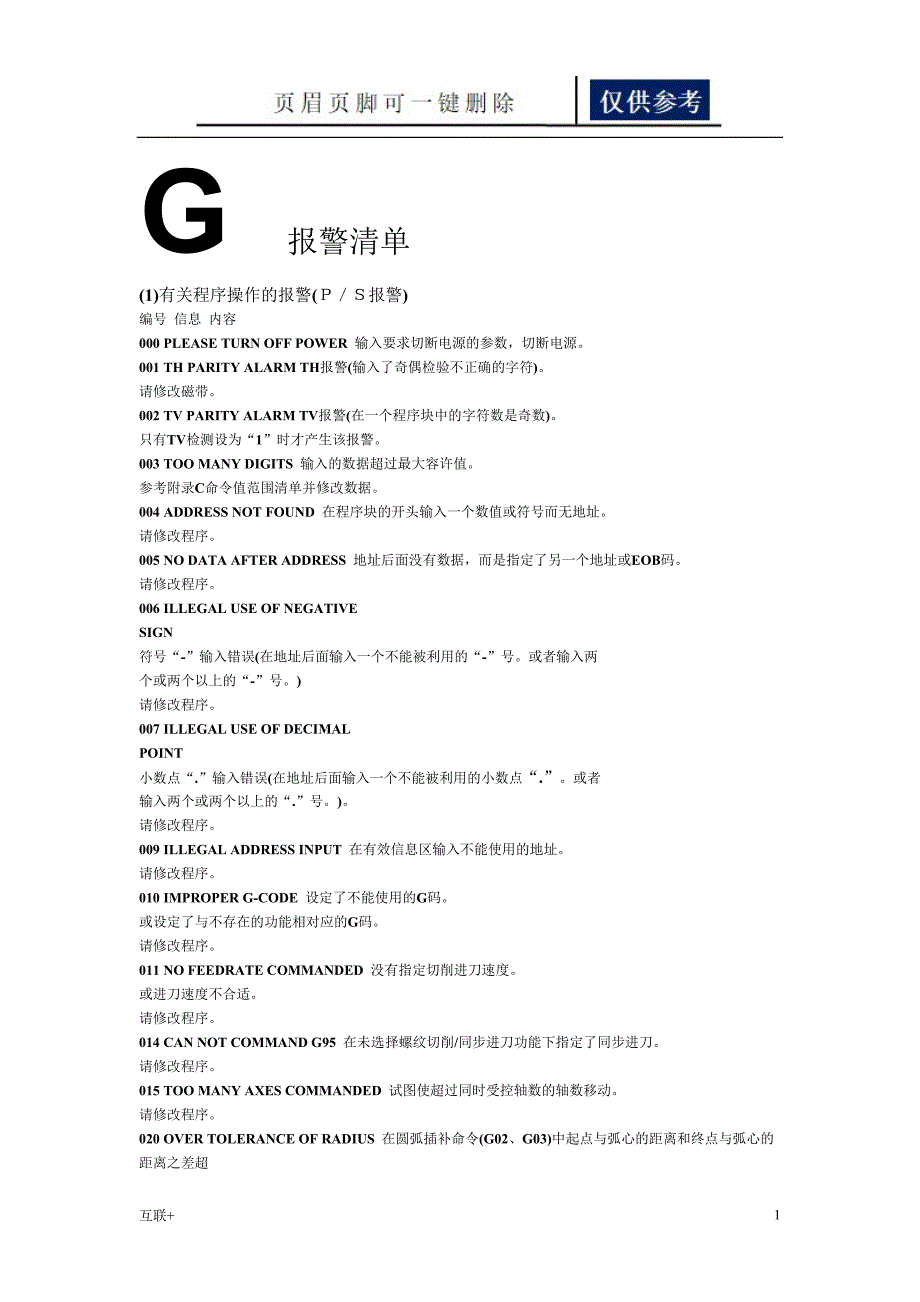 法拉克报警代码运用学习_第1页