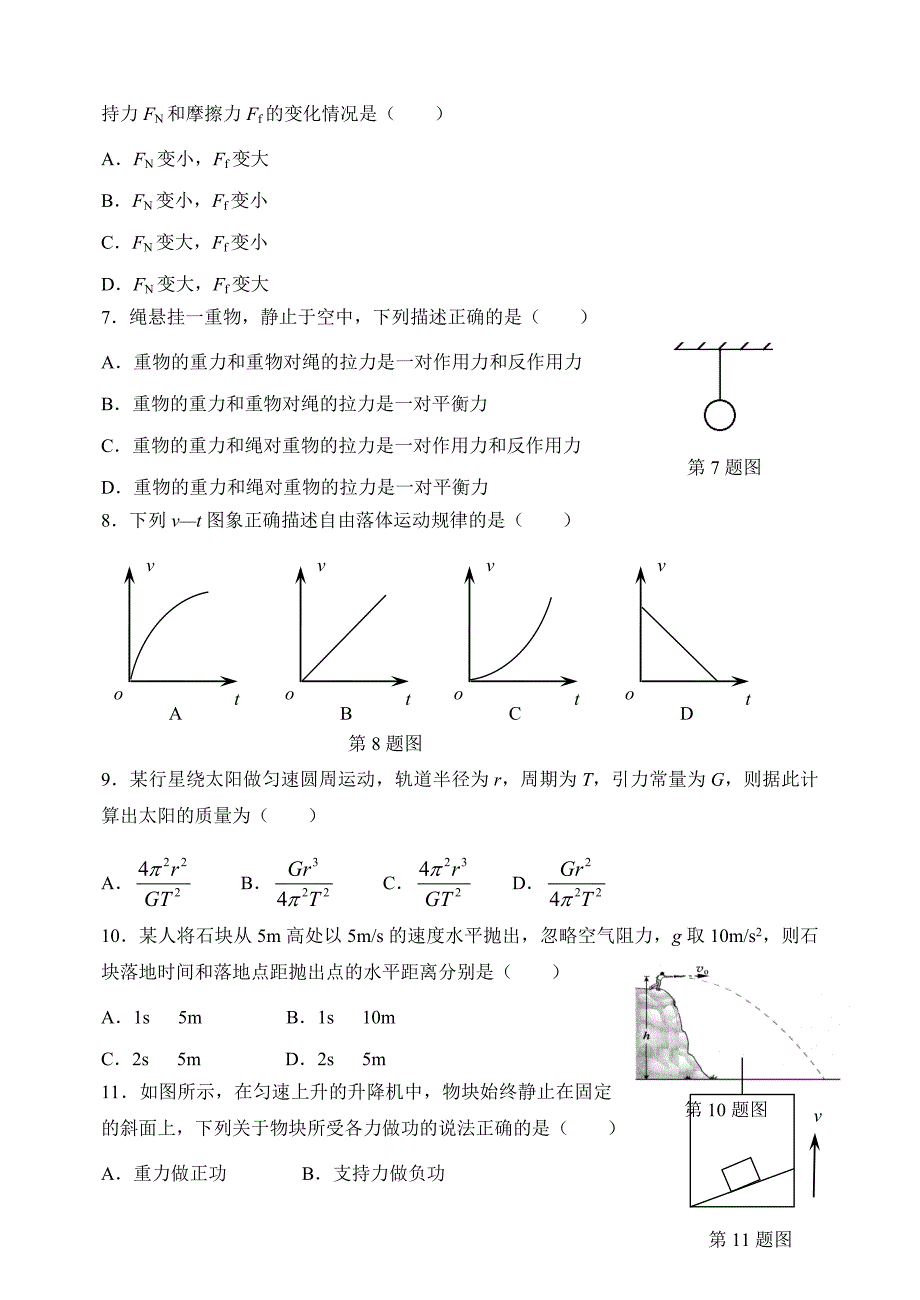 2020辽宁省学业水平测试真题 (物理)精品教育_第2页