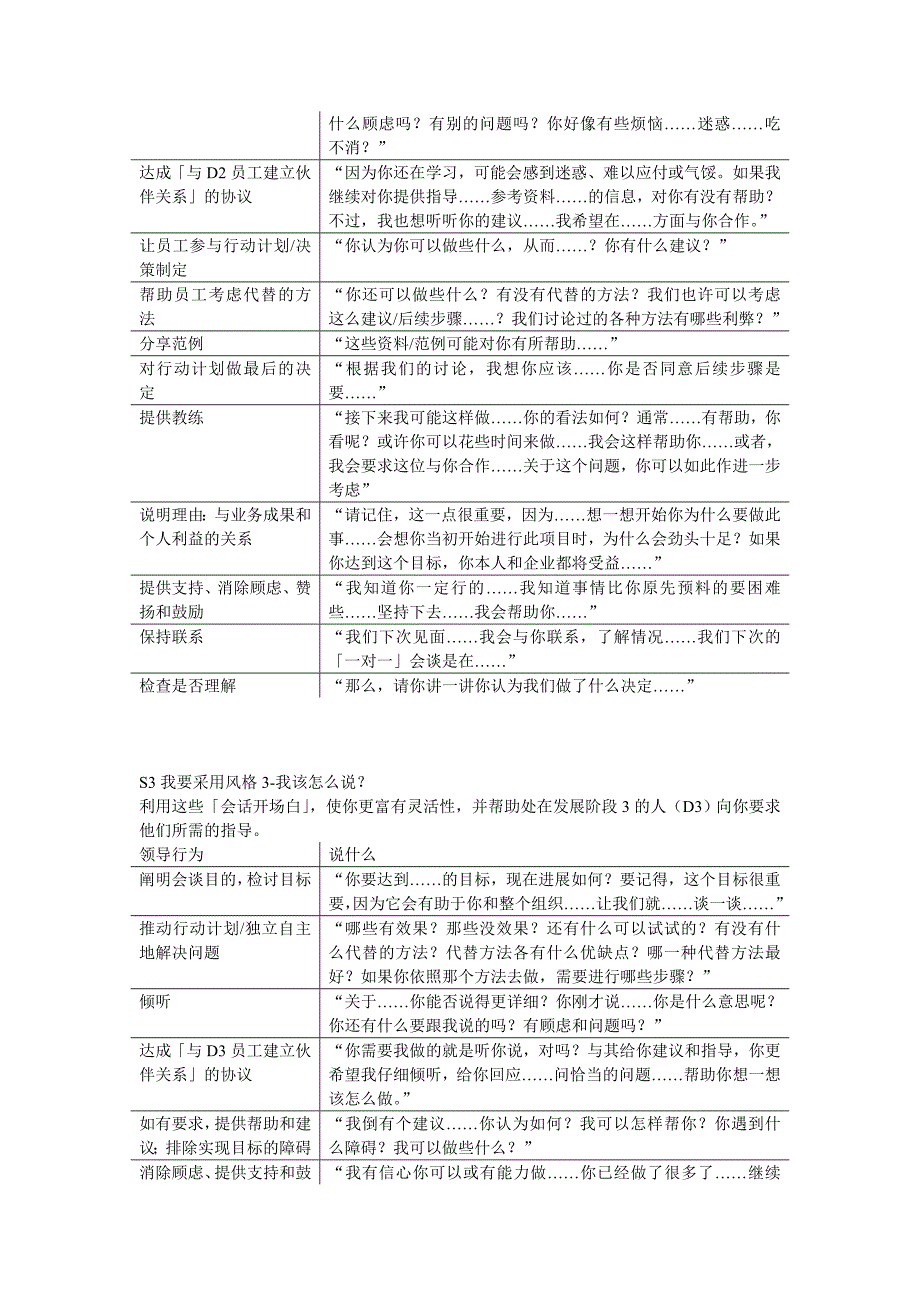 情景领导“一对一”会话开场白_第2页