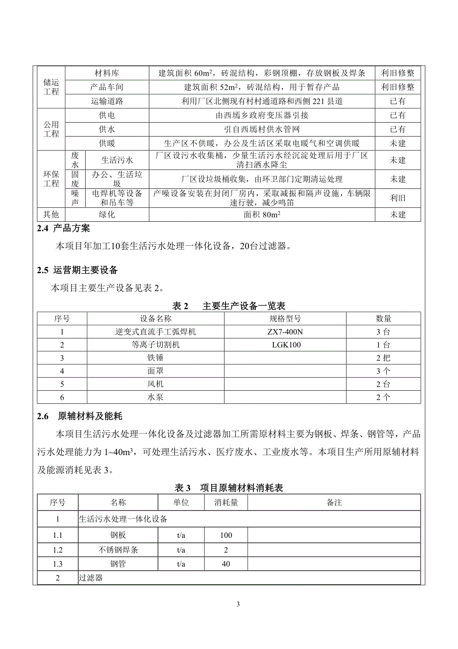 生活污水处理一体化设备及过滤器配套加工项目环境风险评估报告表.doc_第3页