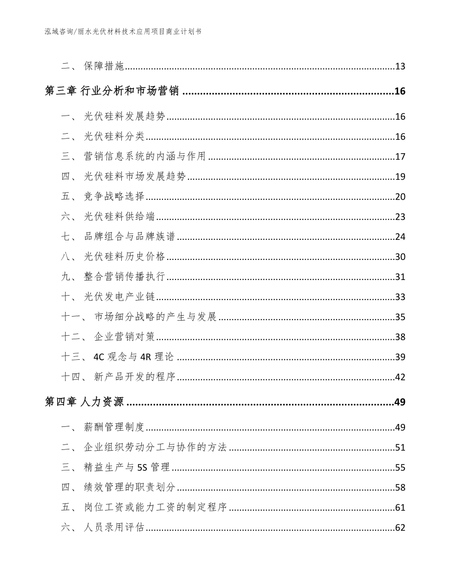 丽水光伏材料技术应用项目商业计划书_模板_第3页