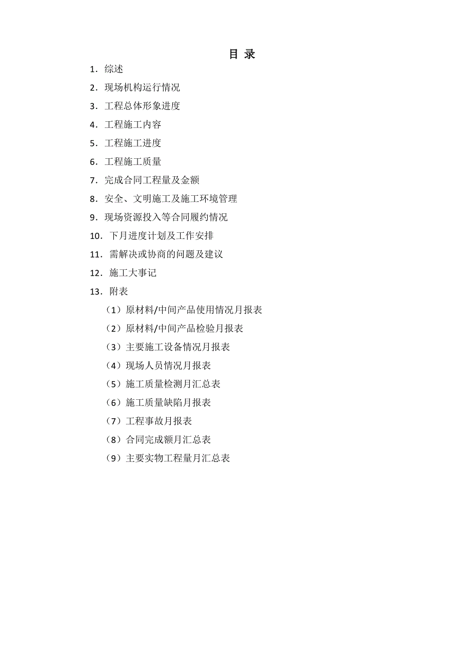 项目施工月报模板(标准版)_第4页