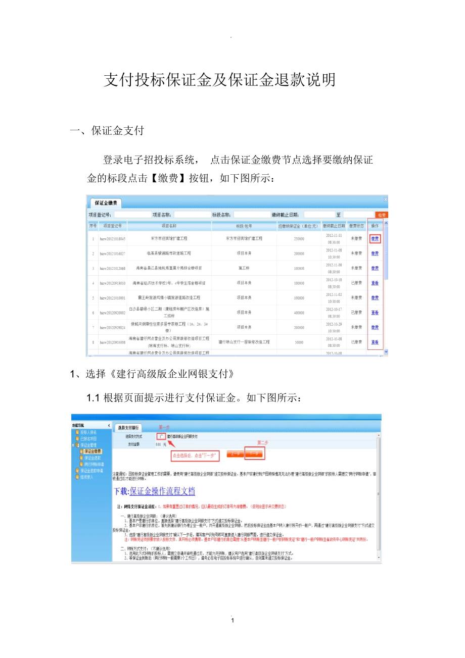 电子招投标保证金支付流程_第1页