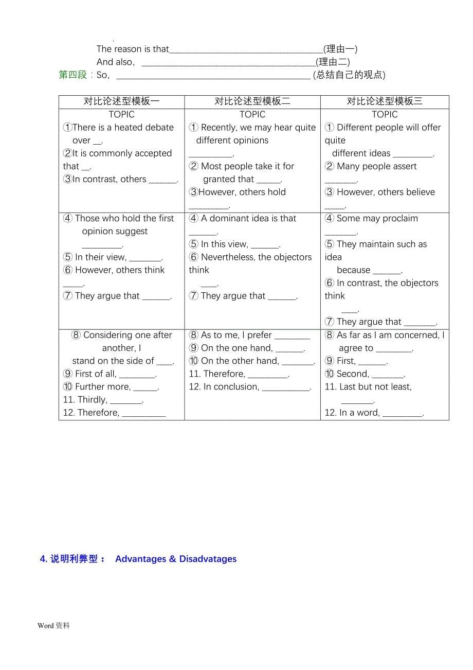 英语议论文写作类型归纳(全面归纳)(DOC 15页)_第5页