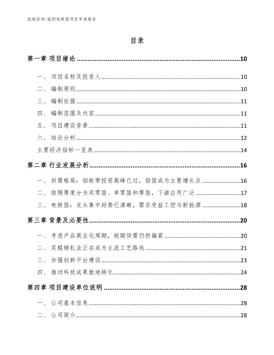 咸阳电极箔项目申请报告模板参考_第2页