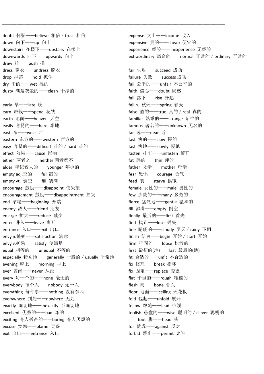 英语反义词大全.doc_第3页