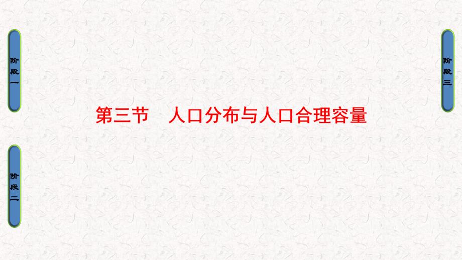 高中地理第1单元人口与地理环境第3节人口分布与人口合理容量课件鲁教版必修2_第1页