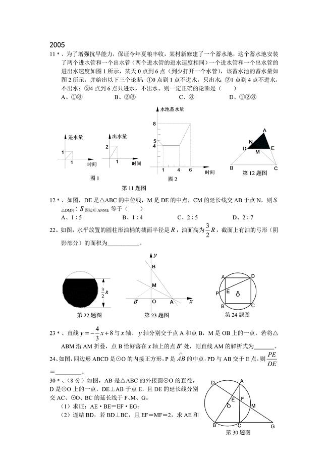 重庆中考数学难题(附答案).doc