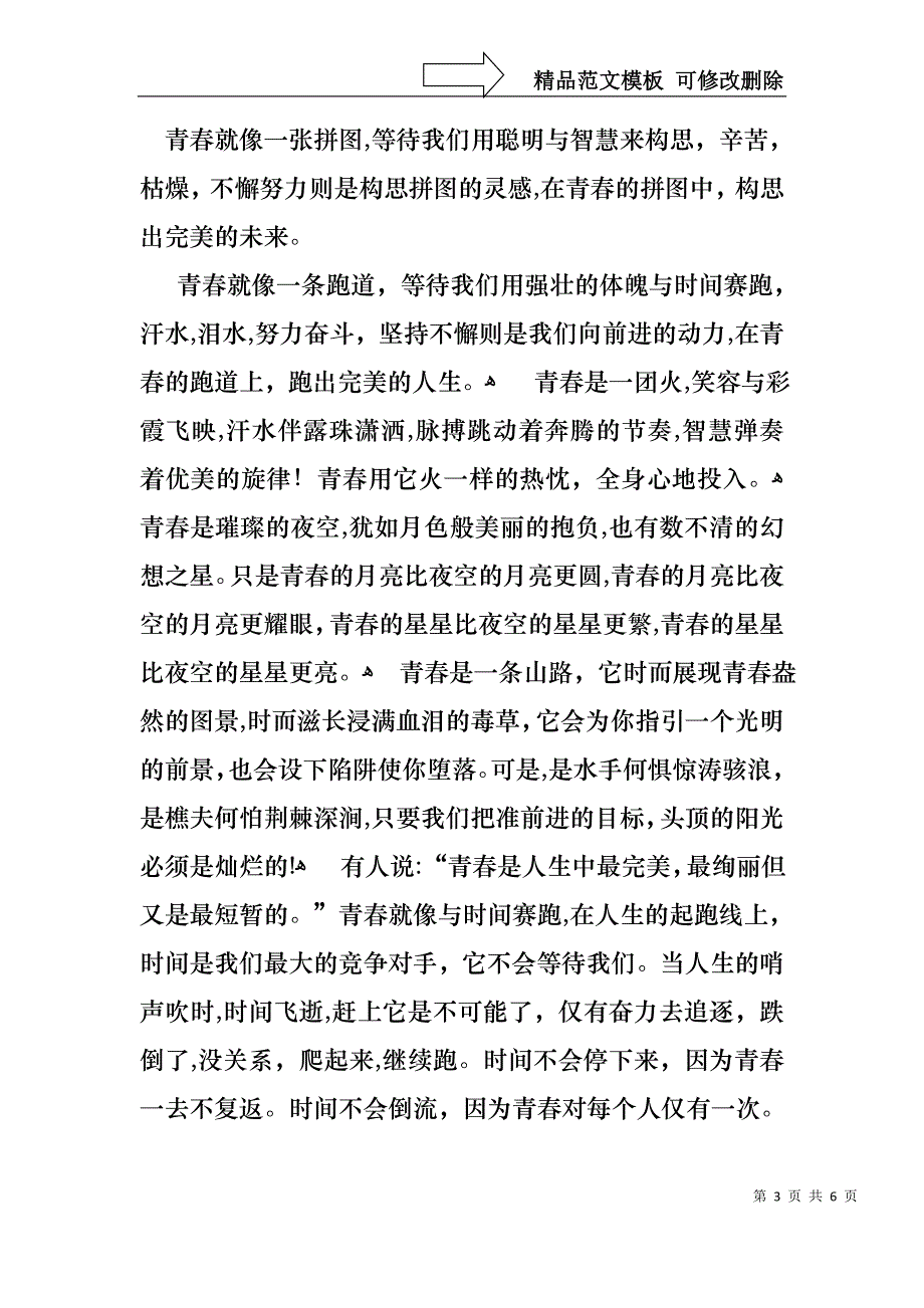 关于青春无悔演讲稿三篇_第3页