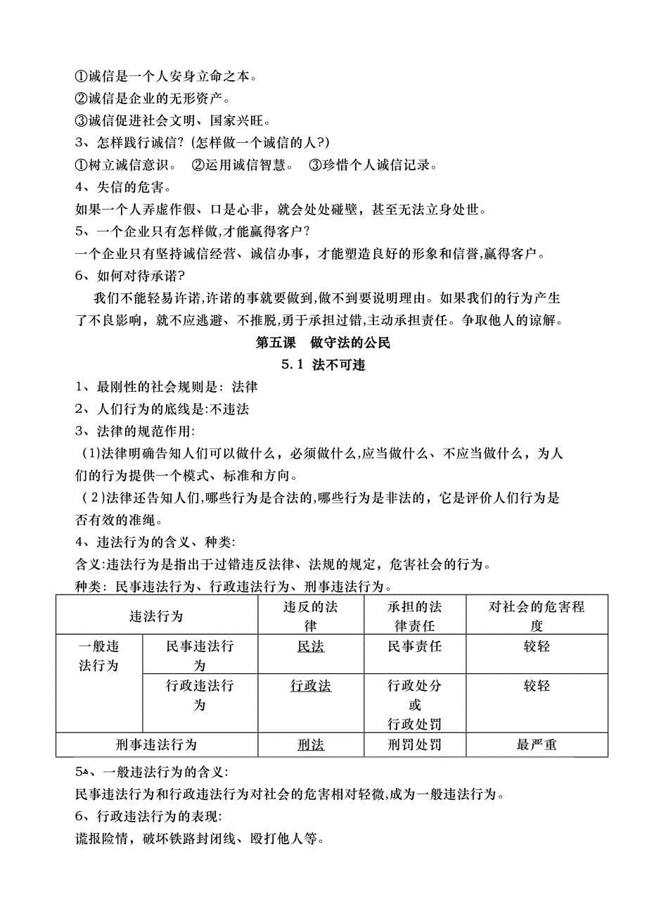 八年级道法知识点汇总_第5页