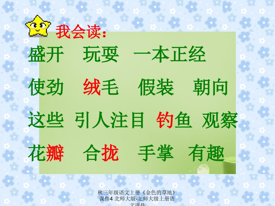 最新三年级语文上册金色的草地课件4_第3页