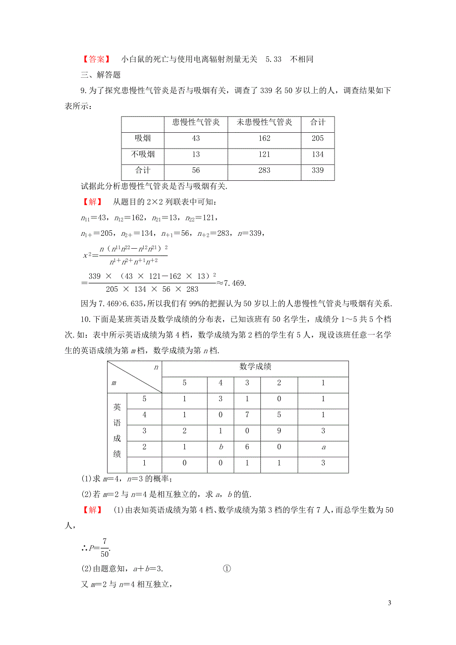 高中数学第一章统计案例1.1独立性检验学业分层测评新人教B版选修12071935_第3页