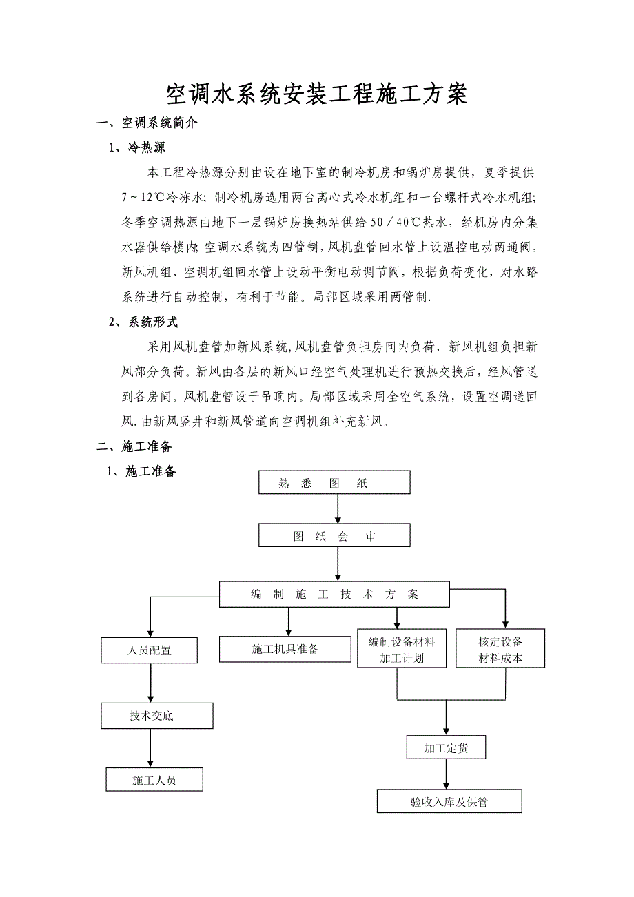 【施工方案】空调水工程施工方案_第1页