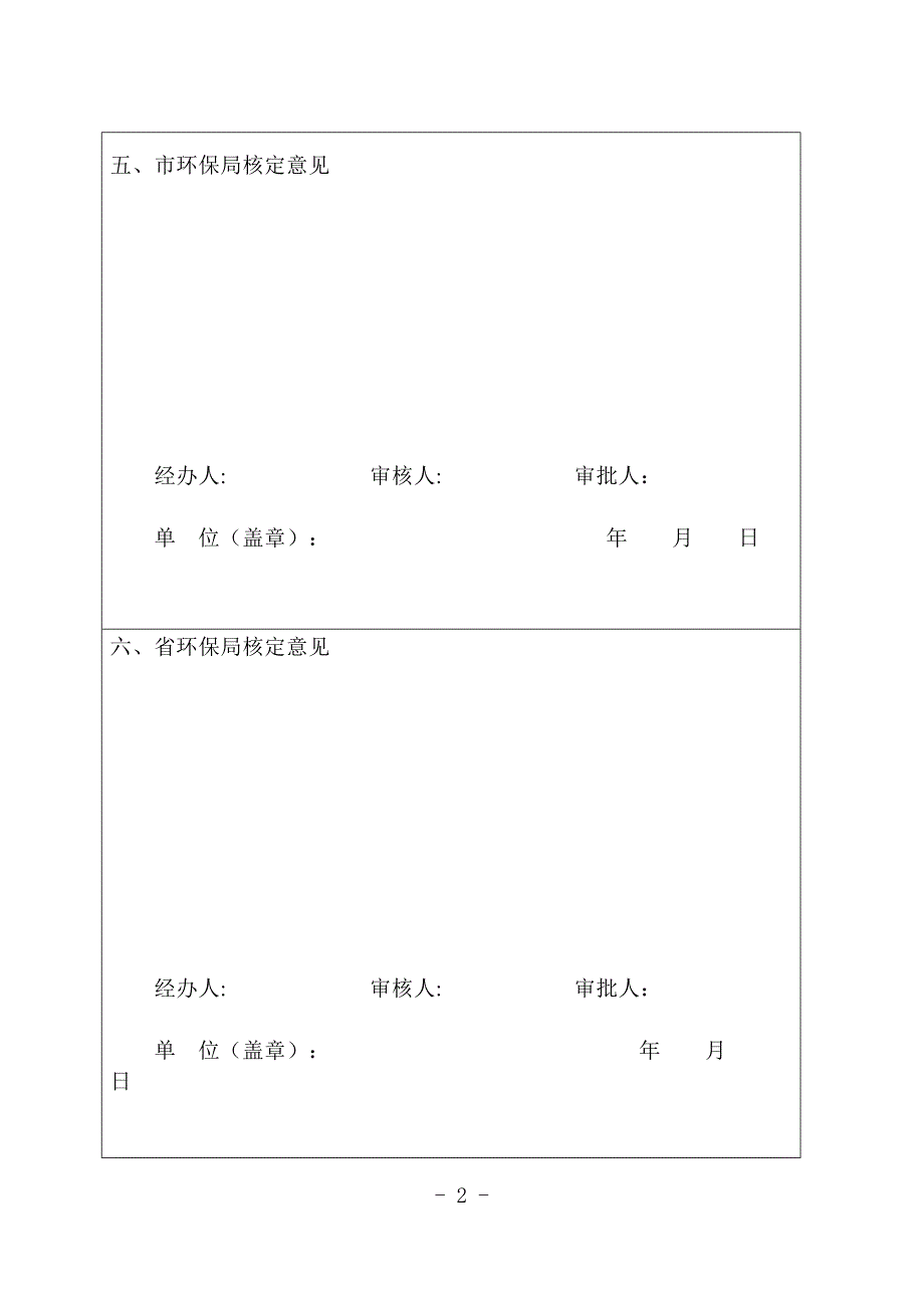 建设项目主要污染物新增排放容量核定表(试行).doc_第2页