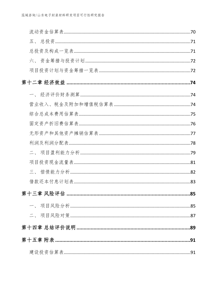 山东电子封装材料研发项目可行性研究报告（模板范文）_第4页