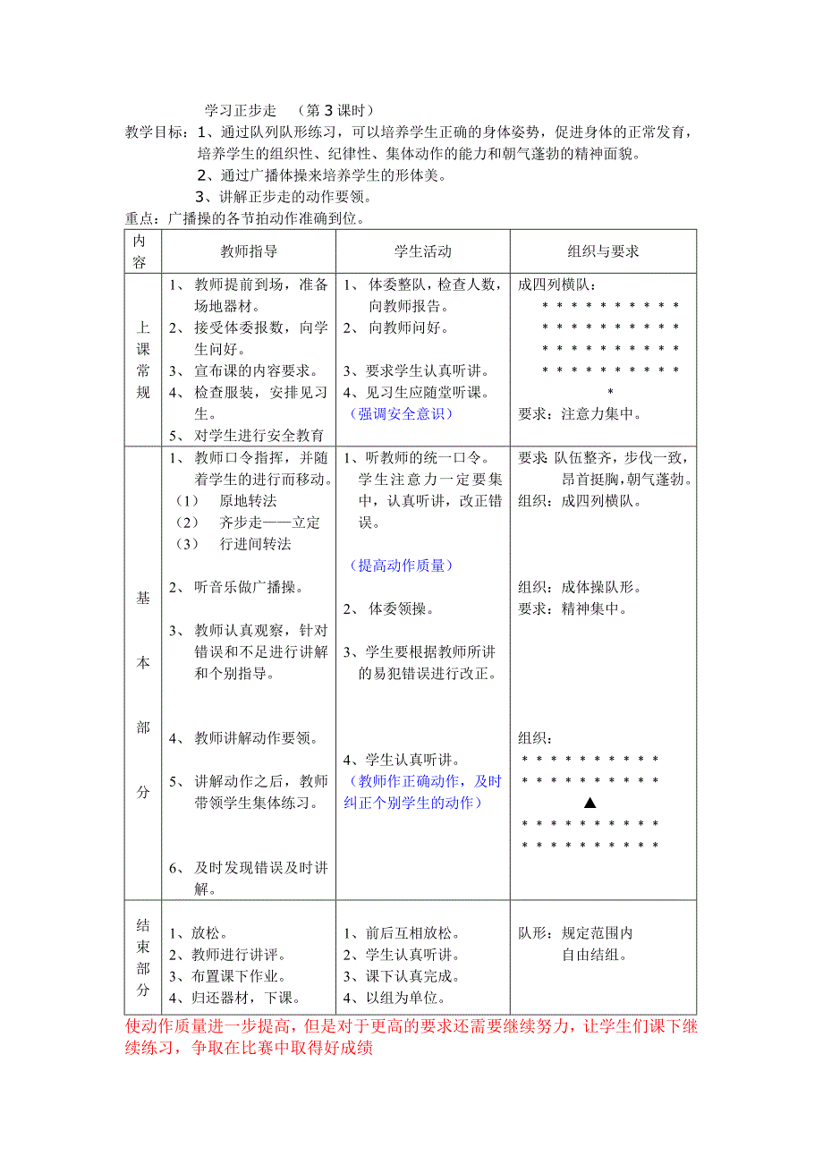 初中八年级体育课教案全集教案_第3页