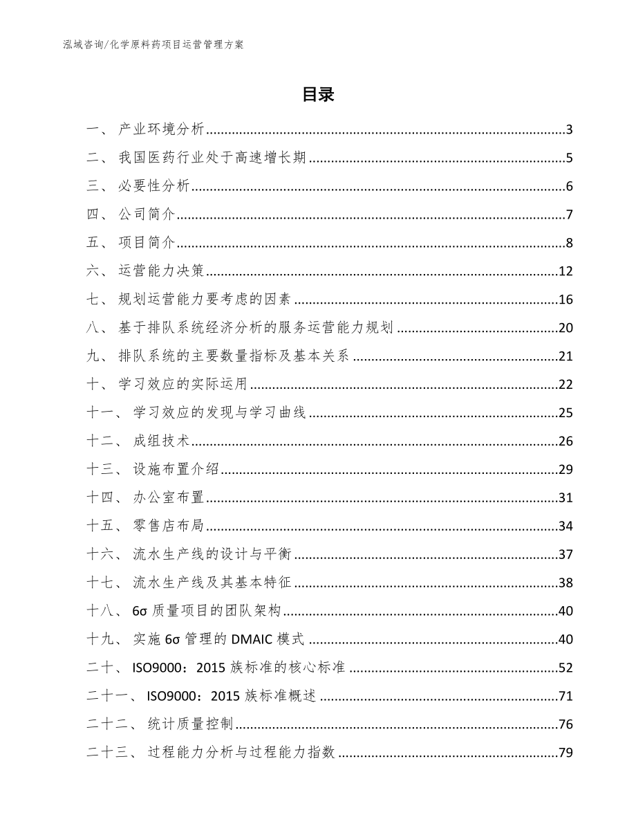 化学原料药项目运营管理方案_第2页