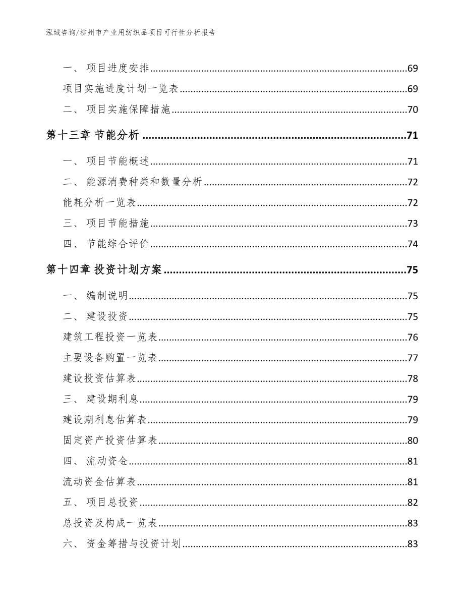 柳州市产业用纺织品项目可行性分析报告范文模板_第5页