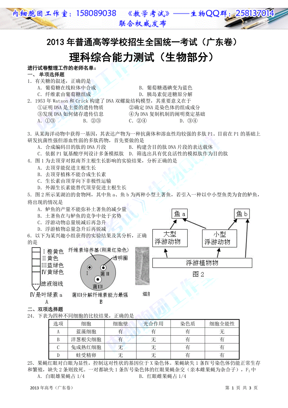 2013年高考广东卷_第1页