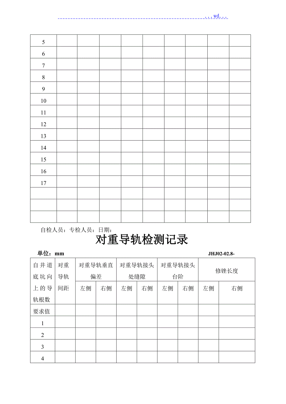 施工过程自检记录_第4页