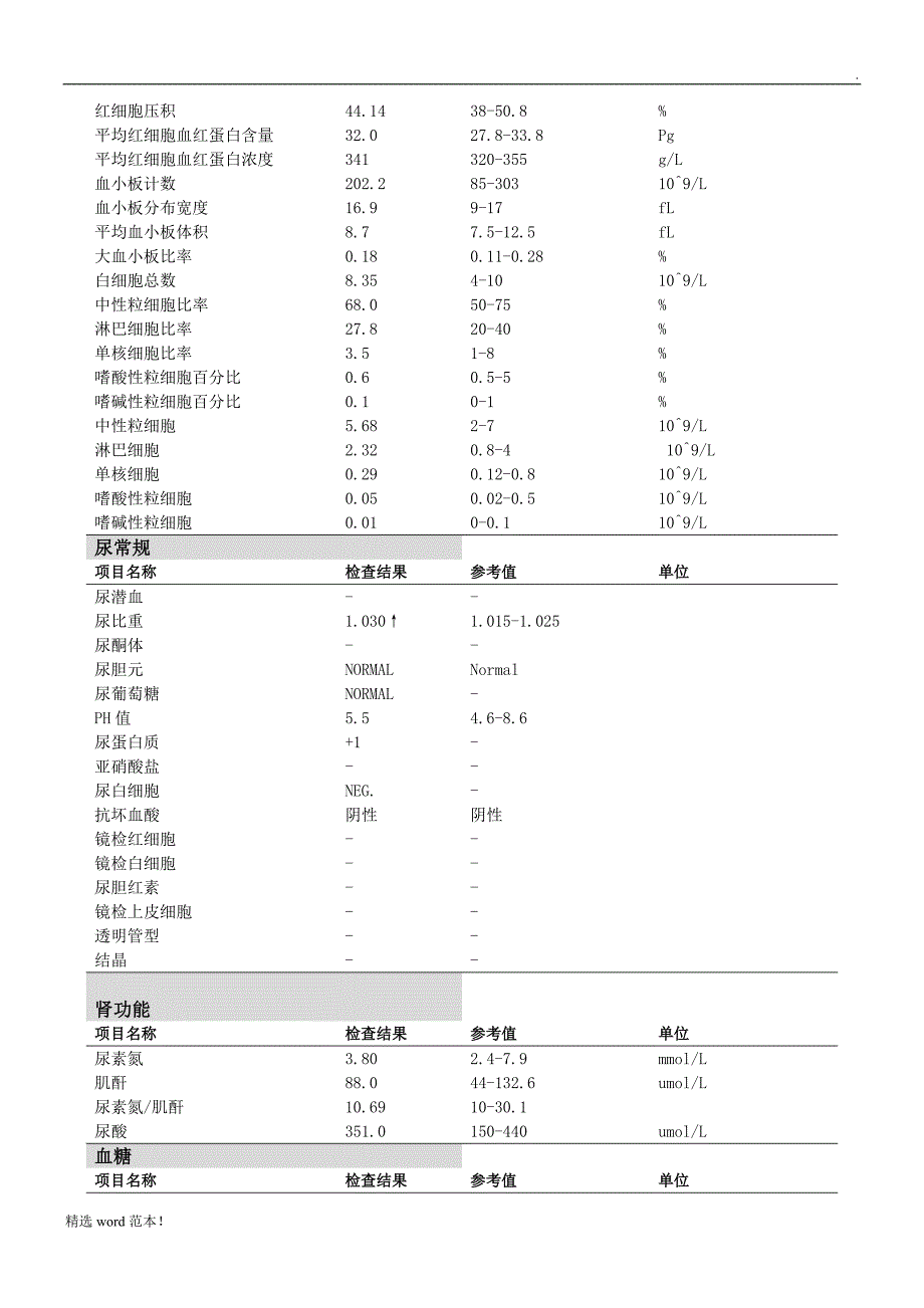 体检报告单模板_第4页