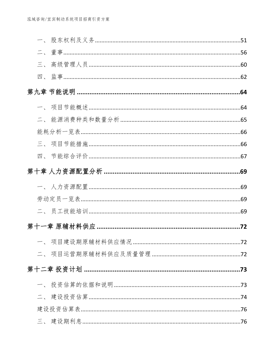 宜宾制动系统项目招商引资方案（模板）_第3页