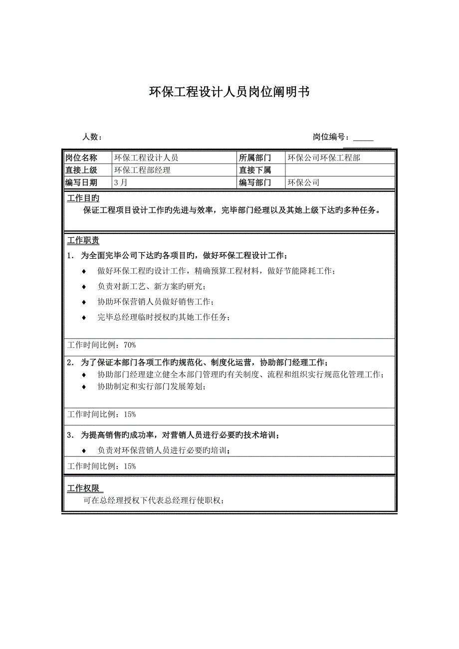 环保公司环保关键工程设计人员岗位基本职责_第1页