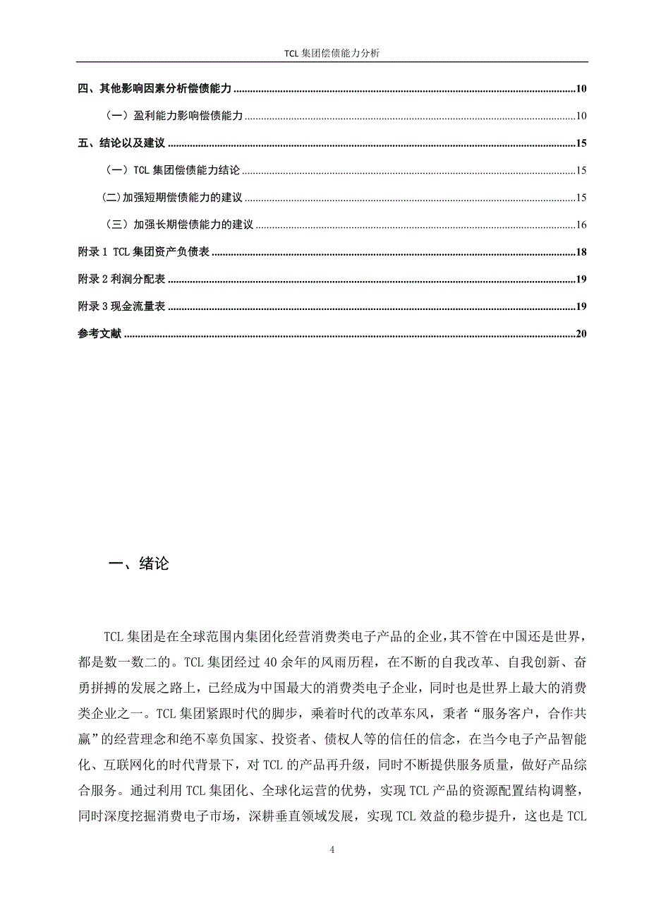 TCL集团偿债能力分析会计财务管理专业_第4页