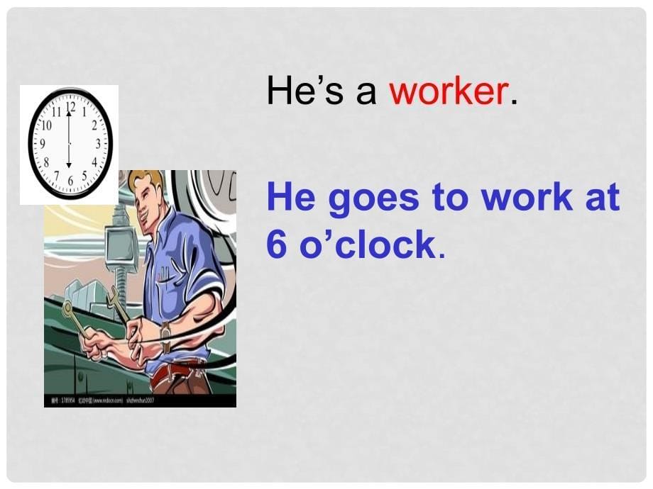 五年级英语下册 Module 7 Unit 1《My father goes to work at 8 o’clock》课件5 （新版）外研版（一起）_第5页