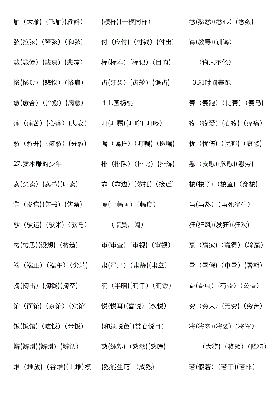 三年级语文下册扩词表_第3页