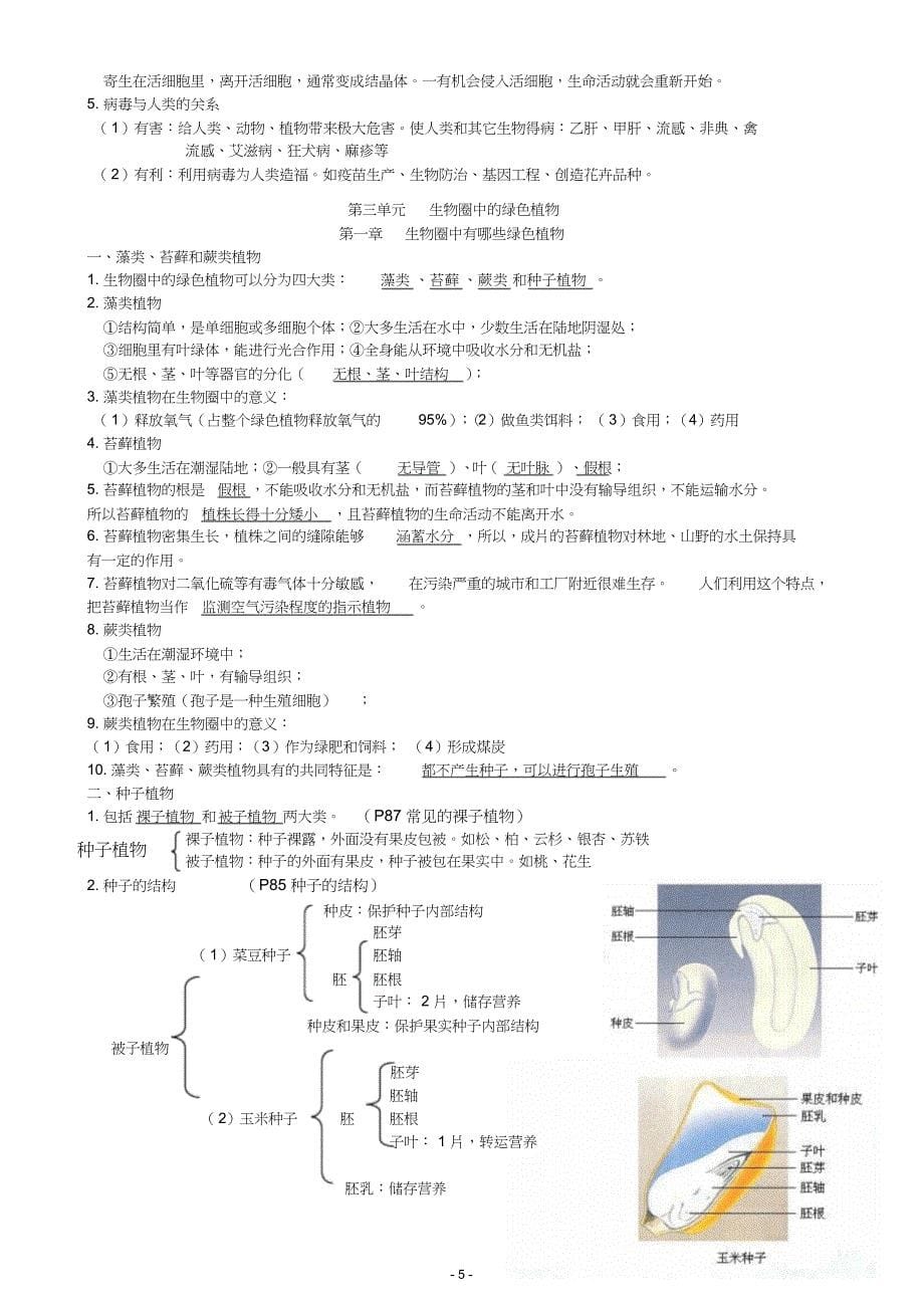 七年级上册生物复习资料整理_第5页