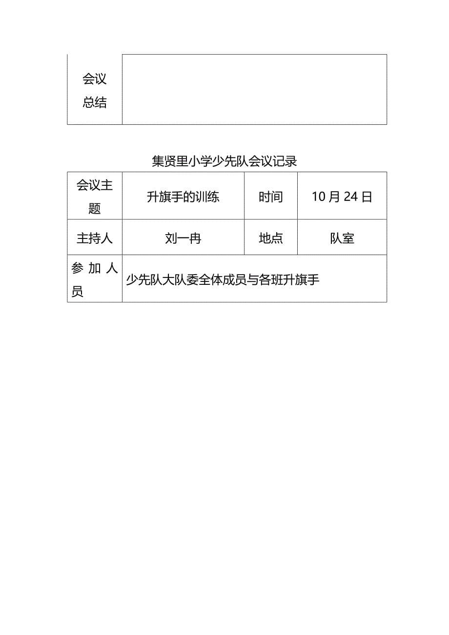 第一学期少先队会议记录(完整版)资料_第5页