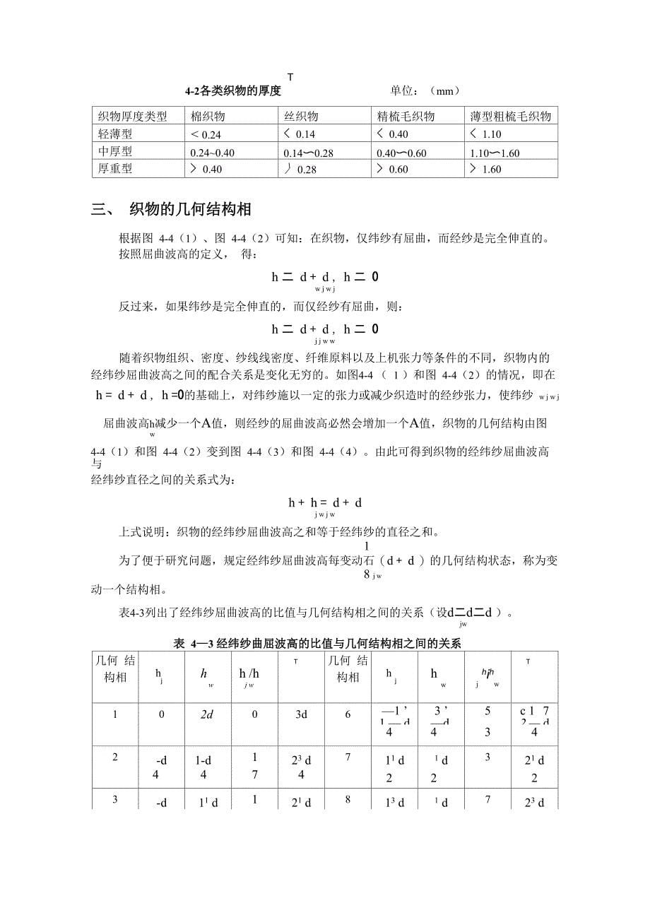 织物几何结构概述_第5页