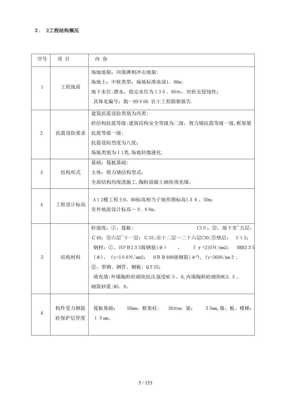 吉林油田滨江嘉园四区住宅楼工程施工组织_第5页