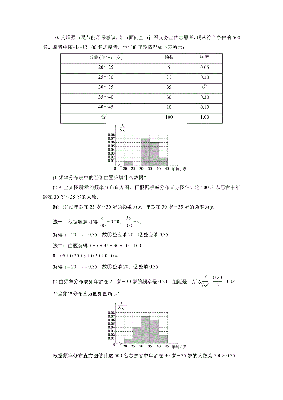 高中数学北师大版必修三应用案巩固提升案：第1章 7 167;5 5.1　估计总体的分布 Word版含解析_第4页