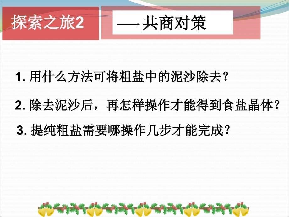 实验活动8粗盐中难溶性杂质的去除 (2)_第5页