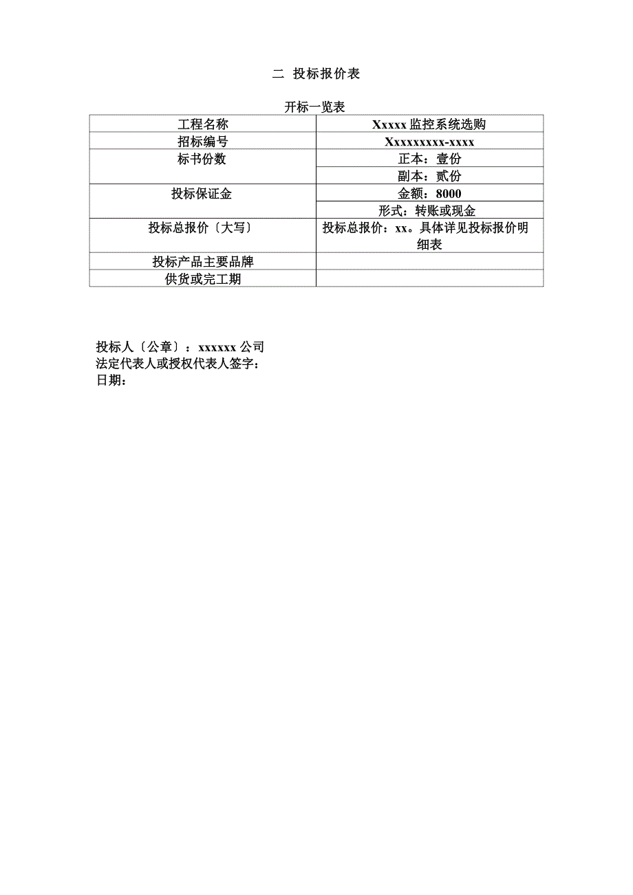 360度全景摄像机安防监控投标书_第3页